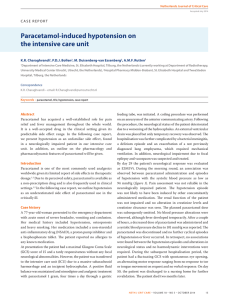 Paracetamol-induced hypotension on the intensive care unit