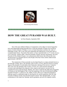 HOW THE GREAT PYRAMID WAS BUILT.