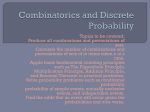 Combinatorics and Discrete Probability