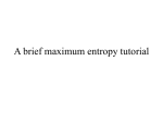 A brief maximum entropy tutorial