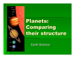 Planets: Comparing their structure
