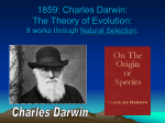 1859: Charles Darwin: The Theory of Evolution: