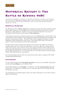 Historical Refight 1: The Battle of Rupsina 46BC