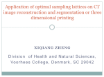 Application of Optimal Sampling Lattices on CT Image