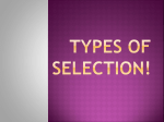 Types of Selection!