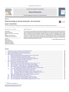 Deep learning in neural networks: An overview