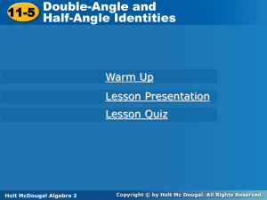 half-angle identities