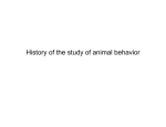 History of the study of animal behavior