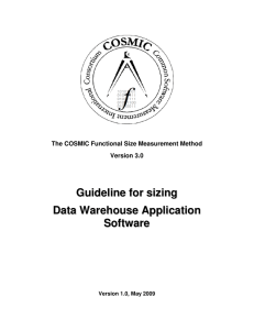 Guideline for sizing Data Warehouse Application