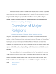 Overview of Major Religions