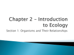 Chapter 19 * Introduction to Ecology