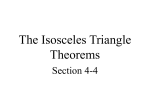 The Isosceles Triangle Theorems
