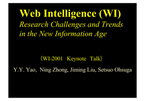 Web Intelligence (WI) - Web Intelligence Consortium