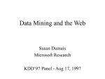 Data Mining and the Web