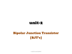 Bipolar Junction Transistor