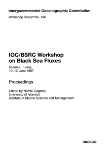IOC/BSRC Workshop on Black Sea Fluxes, Istanbul, Turkey, 10