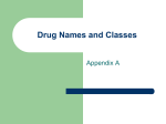 Drug Names and Classes