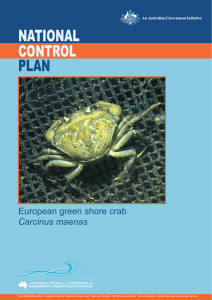 National Control Plan for the European green shore crab Carcinus