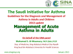 Acute Asthma in Adults - Saudi Initiative for Asthma