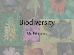 Biodiversity - Ms. Petrauskas` Class