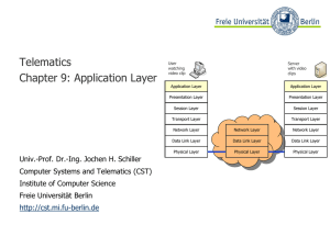 Application Layer - Freie Universität Berlin