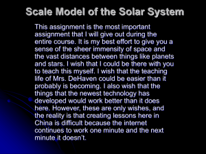 Scale Model of the Solar System