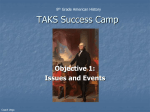 TAKS Success Camp: Objective 1