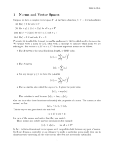 1 Norms and Vector Spaces