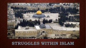 struggles within islam - Mr. Iannucci`s World of History