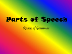 Parts of Speech - Net Start Class