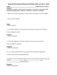 Being and Environmental Scientist Unit Study Guide 1 of 3 (8/17 – 8