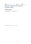 23A Discrete Random Variables
