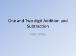 One and Two digit Addition and Subtraction - Perfect Math