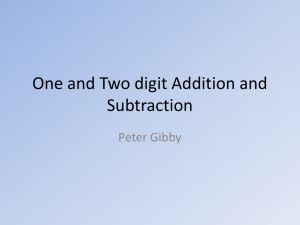 One and Two digit Addition and Subtraction - Perfect Math