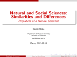Natural and Social Sciences: Similarities and Differences Prejudices