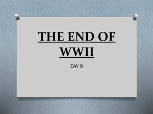 THE END OF WWII