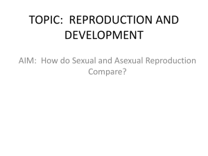 TOPIC: REPRODUCTION AND DEVELOPMENT