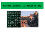 Chinese Dynasties: Sui, Tang and Song