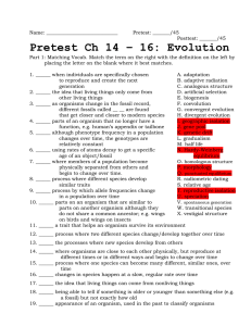 Biology Pre-Learning Check