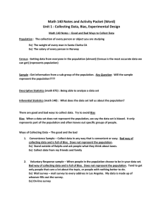 Math 140 Notes and Activity Packet (Word) Unit 1