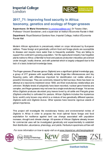 Improving food security in Africa: taxonomy, genetics