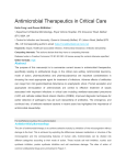 Antimicrobial Therapies in Critical Care (Drive)