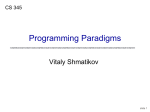 Programming paradigms.