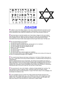 Judaism Fact Sheet - Girlguiding South West