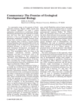 The promise of ecological developmental biology