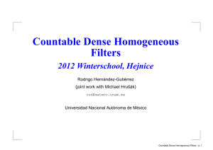 Countable Dense Homogeneous Filters