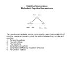 Cognitive Neuroscience Methods of Cognitive Neuroscience