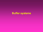 Buffer systems