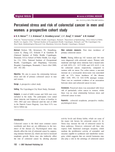 Perceived stress and risk of colorectal cancer in men and women: a