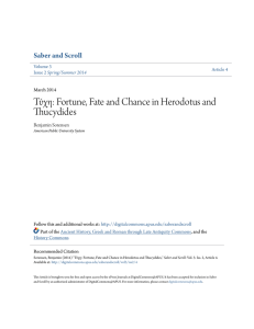 Τύχη: Fortune, Fate and Chance in Herodotus and Thucydides